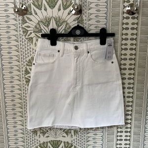 Abercrombie & Fitch white jean mini skirt